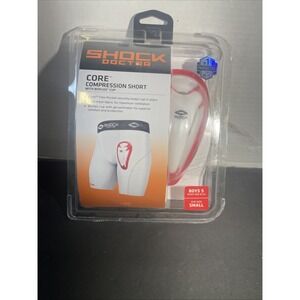 Shock Doctor Boys Compression Shorts Sz Small w Small Bio-Flex Cup NEW Sealed